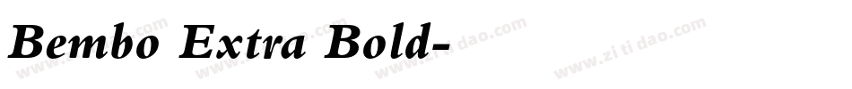Bembo Extra Bold字体转换